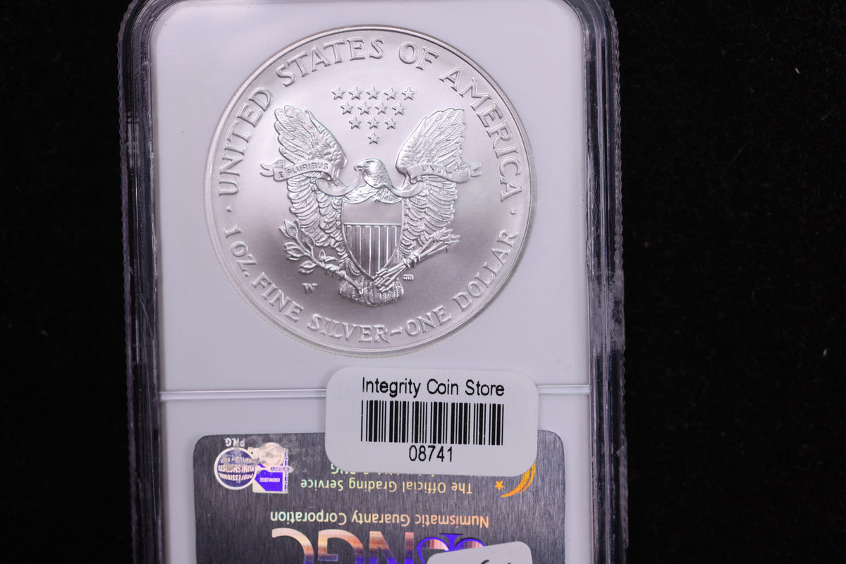 2007-W American Silver Eagle, Burnished Strike, NGC MS-70. Store #AE01