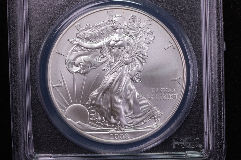 2008-W American Silver Eagle, Burnished Strike, PCGS Graded MS-70. Store
