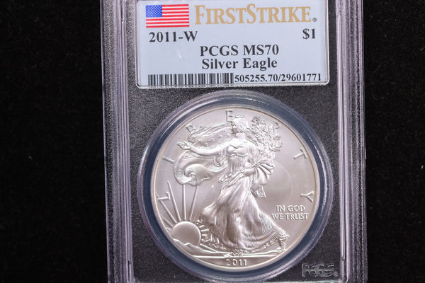2011-W American Silver Eagle, Burnished Strike, NGC MS70. Store #08744