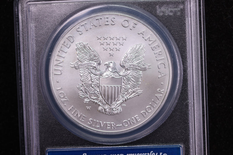 2013-W American Silver Eagle, Burnished Strike. Blue Label, PCGS MS70. Store SALE