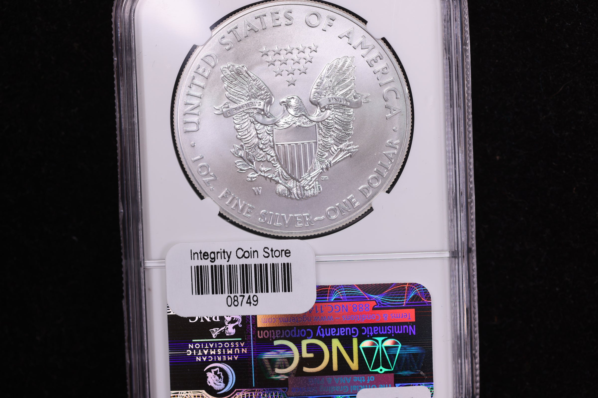 2014-W American Silver Eagle, Burnished Strike. NGC MS70, Store #08749