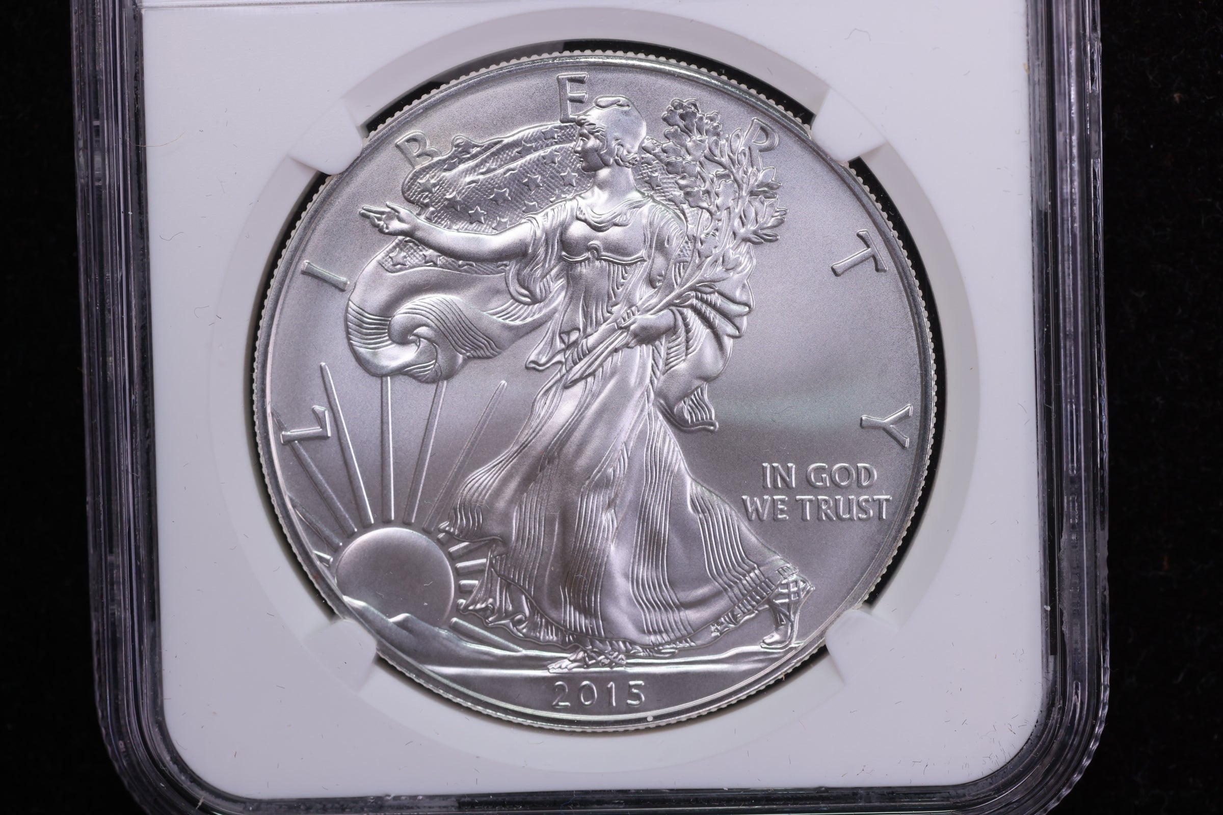 2015-W American Silver Eagle, Burnished Strike. NGC MS70. Store #08750