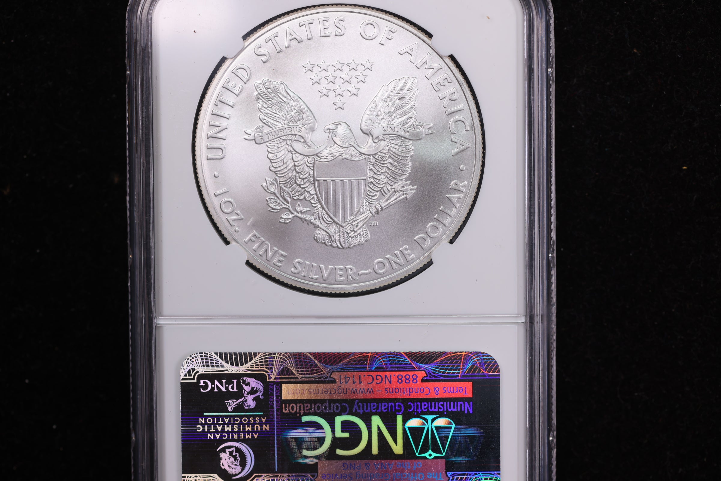 2008 American Silver Eagle, B.U. Strike., NGC MS70, Store #AE0114
