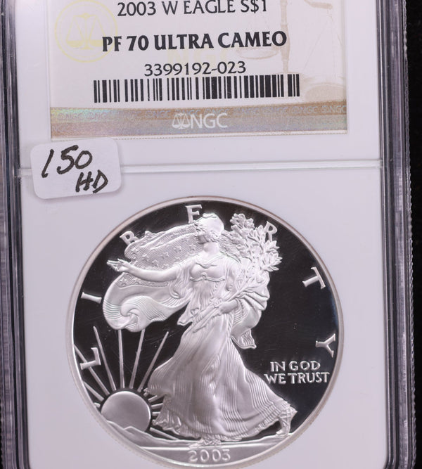 2003-W American Silver Eagle, NGC PF70 Ultra Cameo, Store #12161