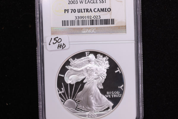 2003-W American Silver Eagle, NGC PF70 Ultra Cameo, Store #12161