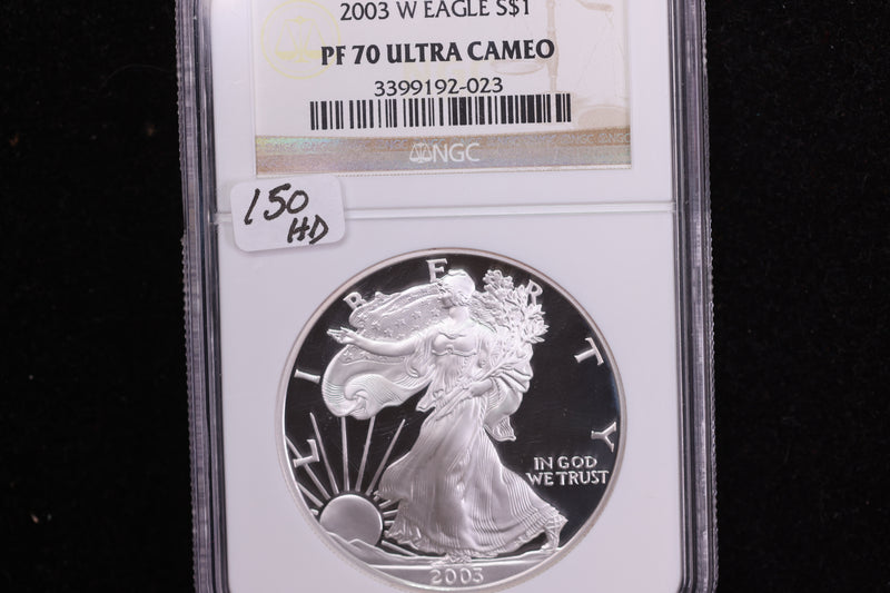 2003-W American Silver Eagle, NGC PF70 Ultra Cameo, Store