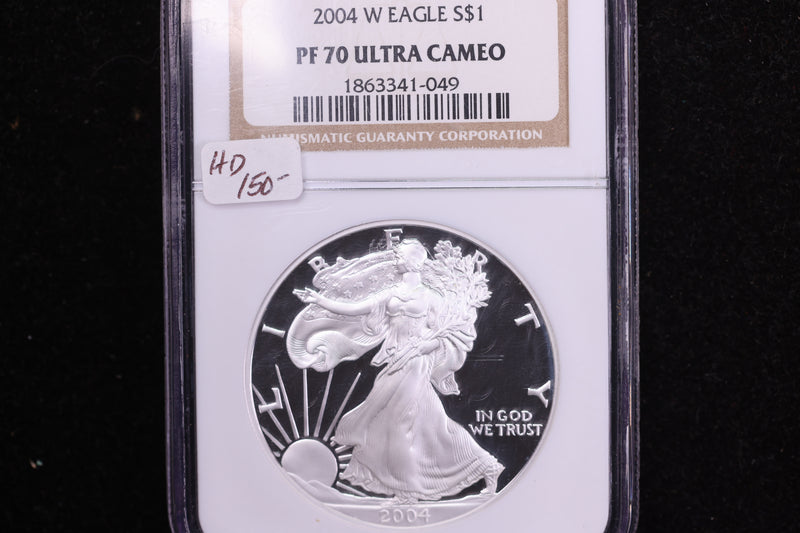 2004-W American Silver Eagle, NGC PF70 Ultra Cameo, Store