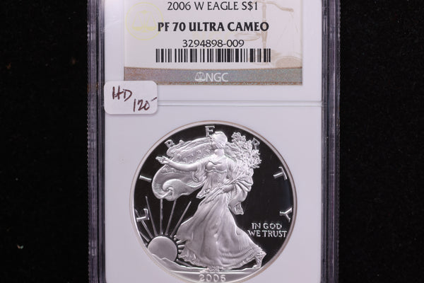 2006-W American Silver Eagle, NGC PF70 Ultra Cameo, Store #12164