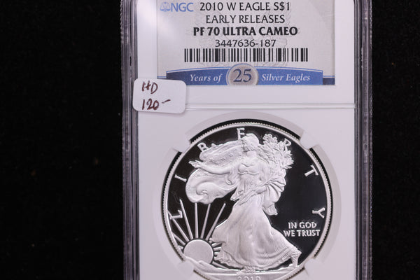 2010-W American Silver Eagle, Early Releases, NGC PF70 Ultra Cameo, Store #12167