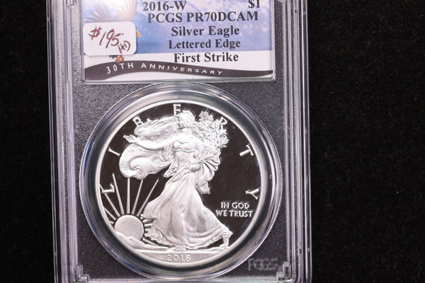 2016-W American Silver Eagle, PCGS PR70 Deep Cameo, Store #12226