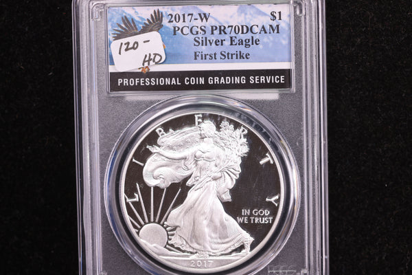 2017-W American Silver Eagle, PCGS PR70 Deep Cameo, Store #12228