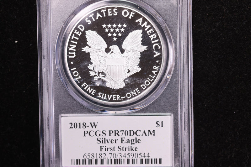 2018-W American Silver Eagle, PCGS PR70 Deep Cameo, Store