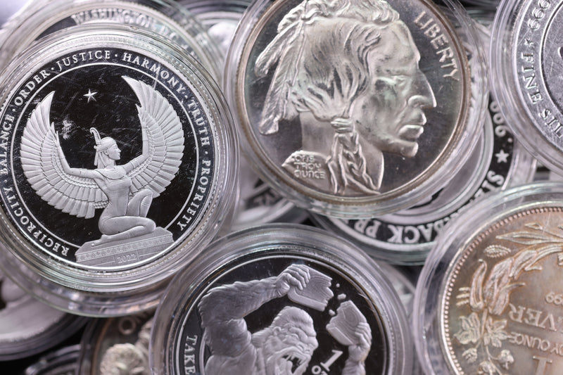 1 OZT Generic Silver Rounds, .999+ Silver