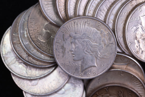 Peace Silver Dollar Rolls. Fine or Better.