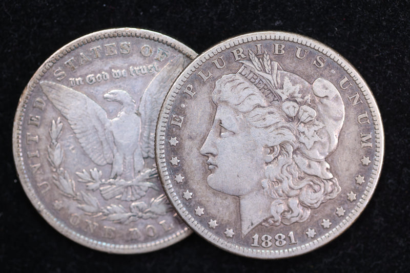 Morgan Silver Dollar. Fine or Better. 20 Coin Roll.
