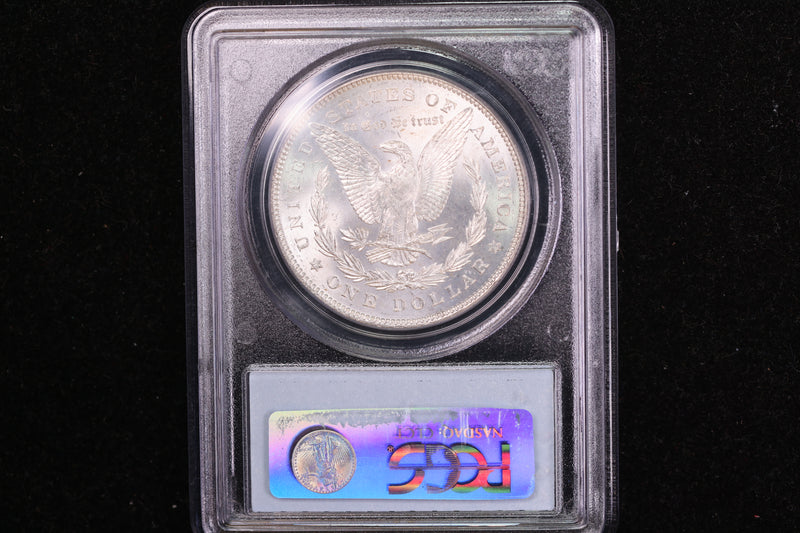 1878 Morgan Silver Dollar, 7 over 8 Tail Feather, (Weak). PCGS Graded MS63. Store Sale