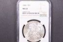 1886 Morgan Silver Dollar, PCGS Graded MS63. Store