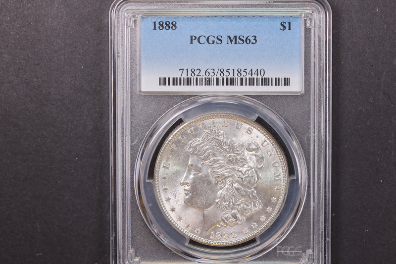 1888 Morgan Silver Dollar, PCGS Graded MS63. Store