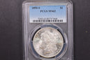 1890-S Morgan Silver Dollar, Blast White, Eye appeal. Store