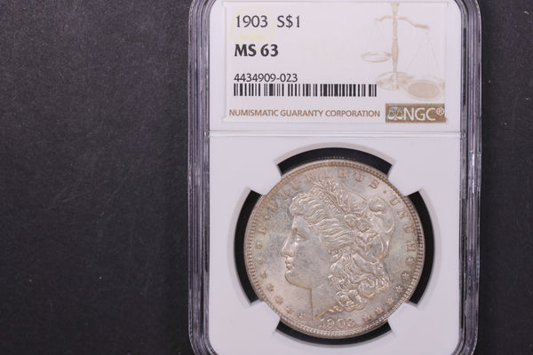 1903 Morgan Silver Dollar, NGC Graded MS63. Store #08888