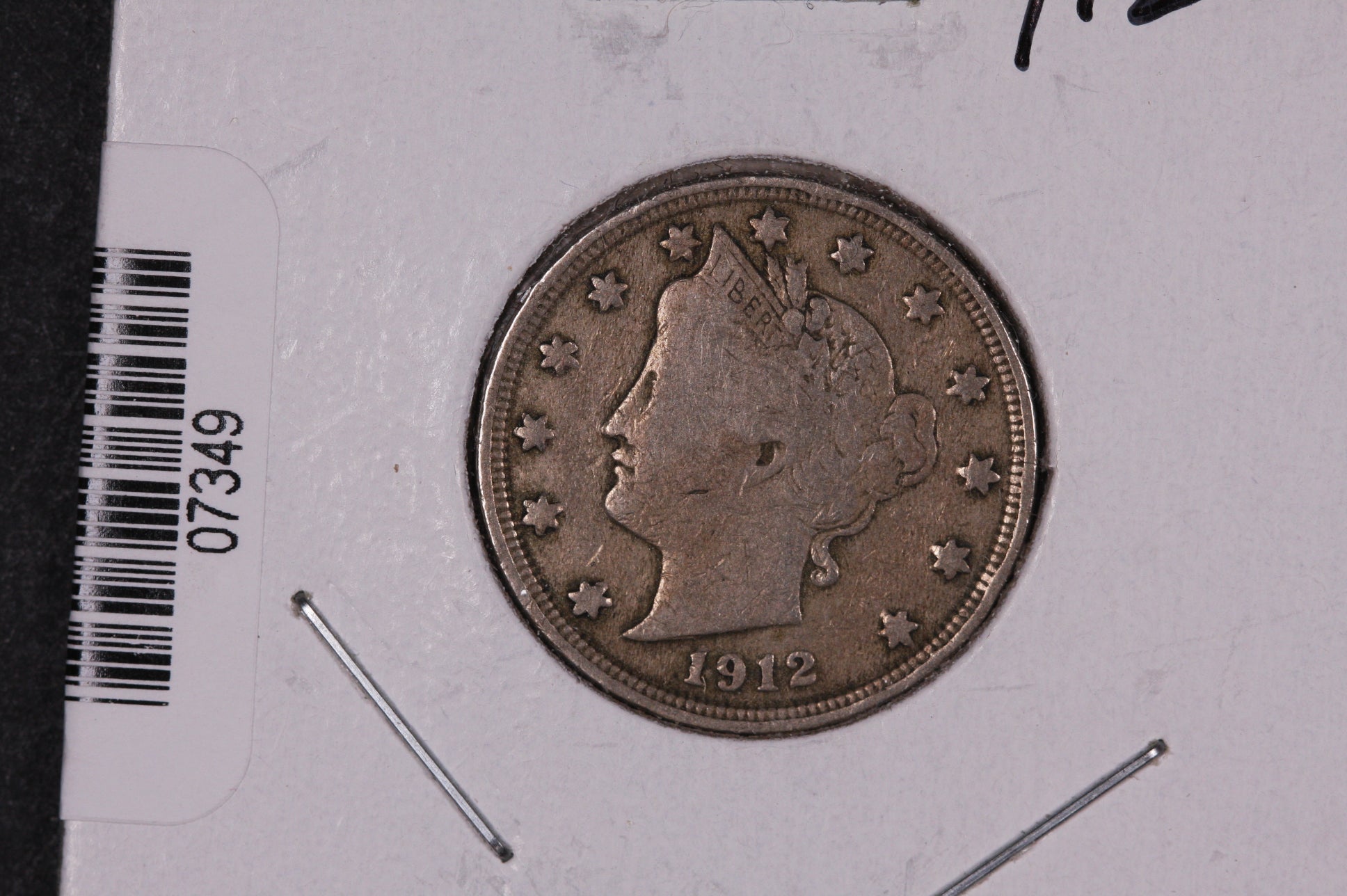 1912 Liberty Nickel, Circulated Collectible Coin.  Store #07349