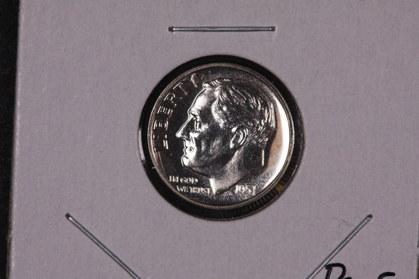 1951 Roosevelt Silver Dime, Proof Coin.  Store #09067