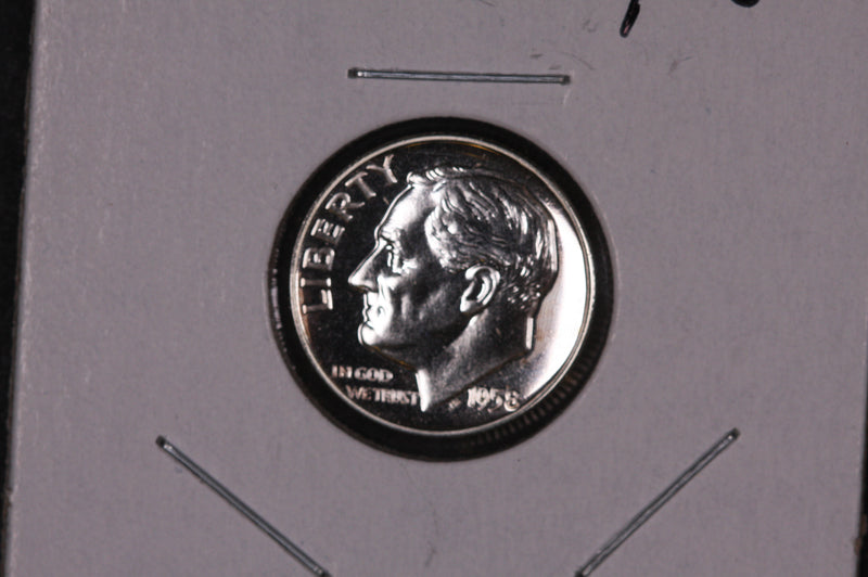 1958 Roosevelt Silver Dime, Proof Coin.  Store