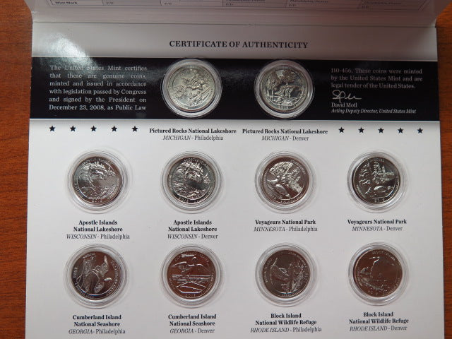 2018 America the Beautiful Quarters UNC Set. Store # 12394