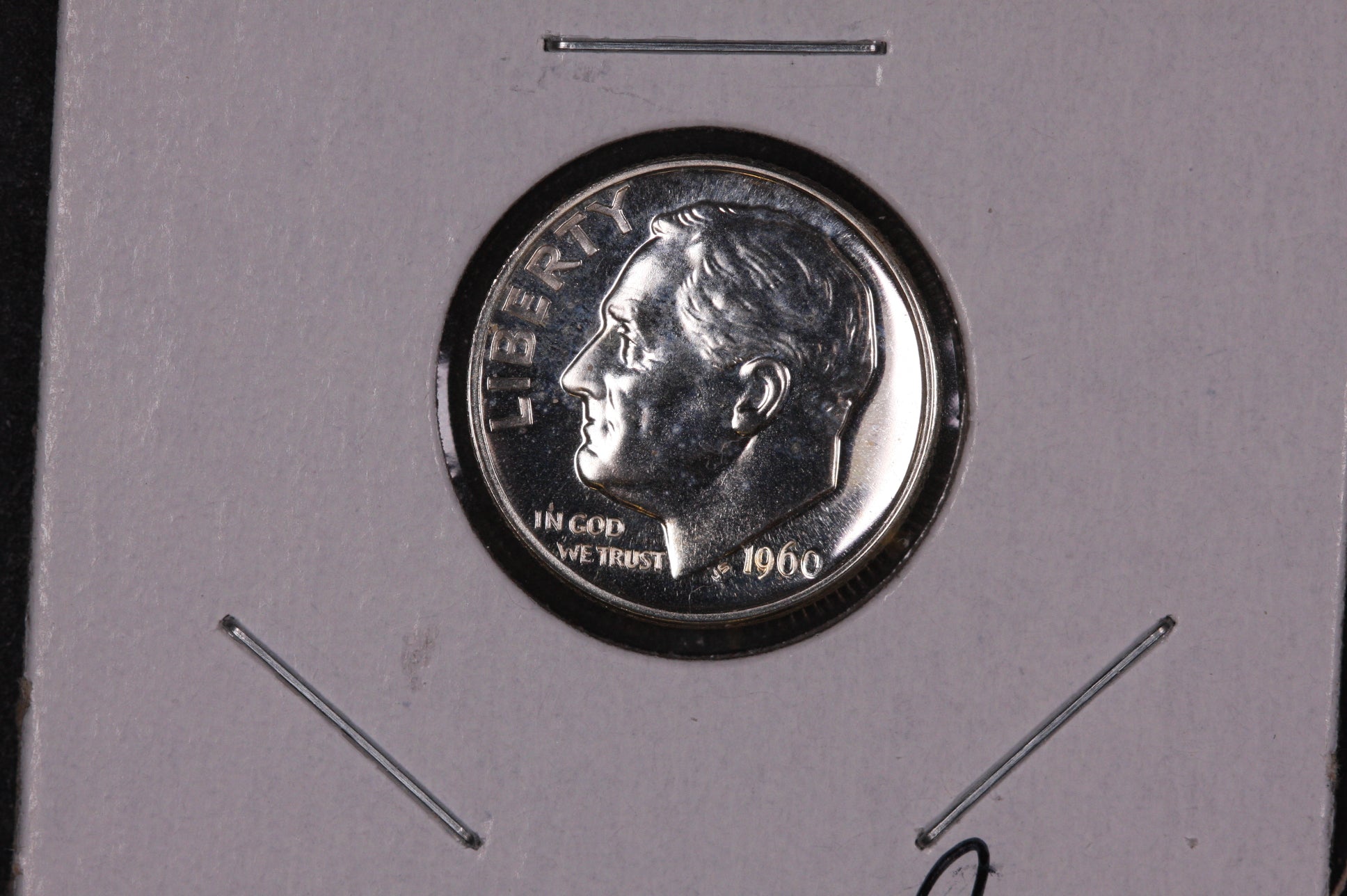 1960 Roosevelt Silver Dime, Proof Strike Coin, Store #09076