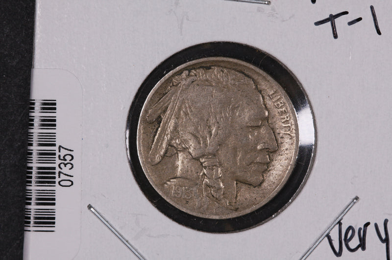 1913-S Buffalo Nickel, Type 1, Average Circulated Coin.  Store