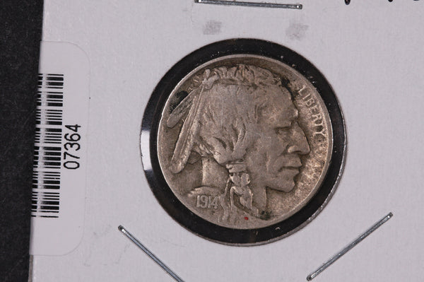 1914-D Buffalo Nickel, Average Circulated Coin.  Store #07364