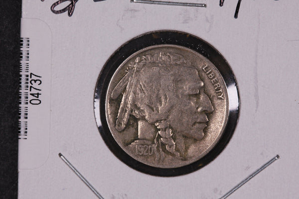 1920 Buffalo Nickel, Average Circulated Coin.  Store #04737