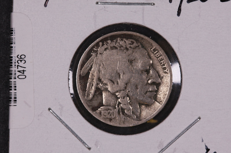 1920-D Buffalo Nickel, Average Circulated Coin.  Store