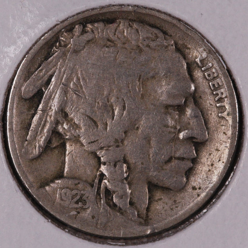 1923 Buffalo Nickel, Average Circulated Coin.  Store #NL808