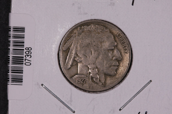 1927 Buffalo Nickel, Average Circulated Coin.  Store #07398