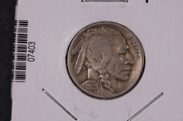 1928-D Buffalo Nickel, Average Circulated Coin.  Store #07403