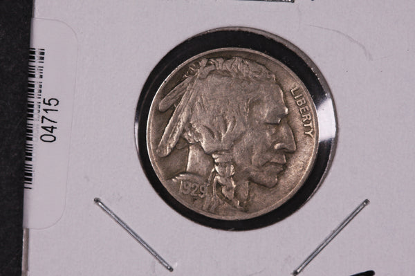 1929-D Buffalo Nickel, Average Circulated Coin.  Store #04715