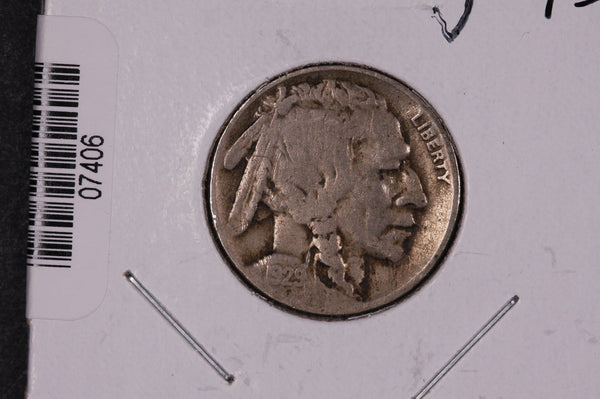 1929-D Buffalo Nickel, Average Circulated Coin.  Store #07406