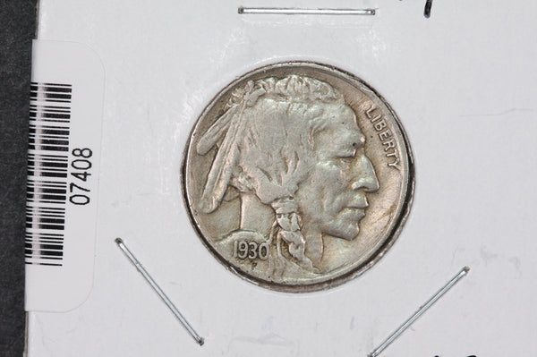 1930 Buffalo Nickel, Average Circulated Coin.  Store #07408