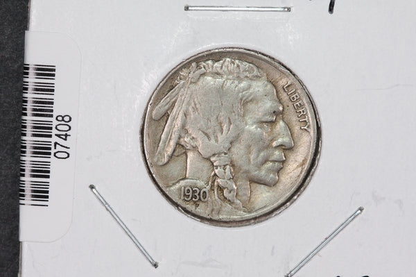 1930 Buffalo Nickel, Average Circulated Coin.  Store #07408