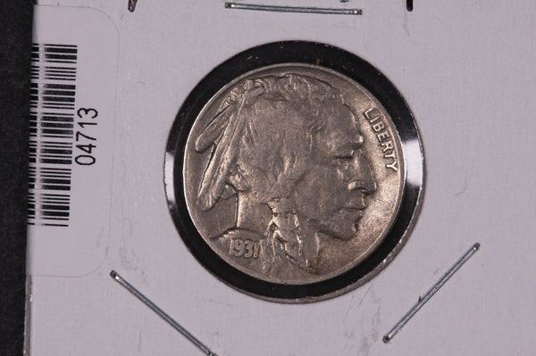 1931-S Buffalo Nickel, Average Circulated Coin.  Store #04713