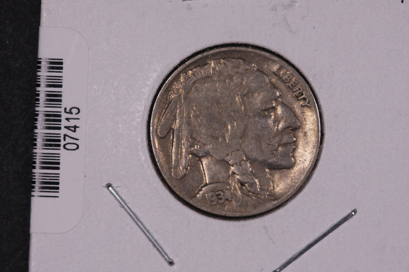 1934 Buffalo Nickel, Average Circulated Coin.  Store