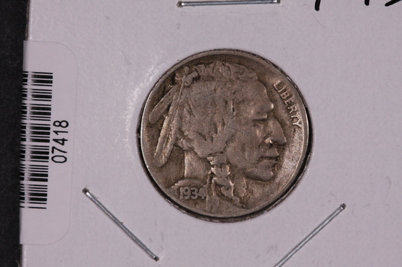 1934-D Buffalo Nickel, Average Circulated Coin.  Store