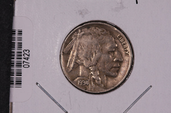 1934-D Buffalo Nickel, Average Circulated Coin.  Store #07423