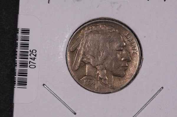 1934-D Buffalo Nickel, Average Circulated Coin.  Store #07425