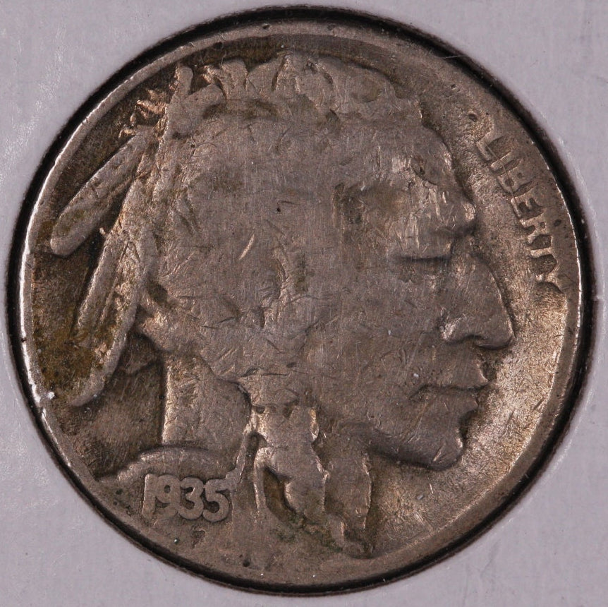1935-S Buffalo Nickel, Average Circulated Coin.  Store #NL843