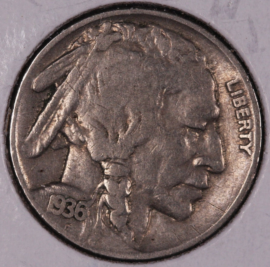 1936 Buffalo Nickel, Average Circulated Coin.  Store #NL846