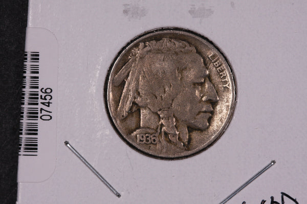 1936-D Buffalo Nickel, Average Circulated Coin.  Store #07456
