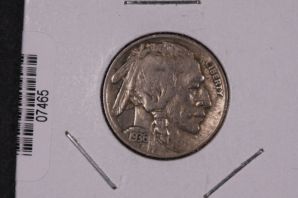 1936-S Buffalo Nickel, Average Circulated Coin.  Store #07465