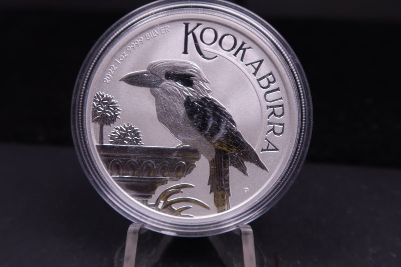 2022 Australian Kookaburra, 1 Troy Ounce Silver. .999